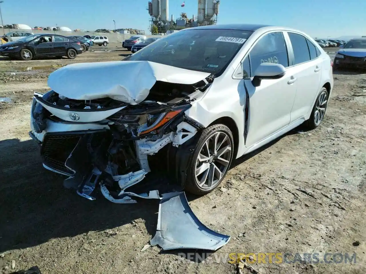 2 Photograph of a damaged car 5YFS4MCEXMP071200 TOYOTA COROLLA 2021