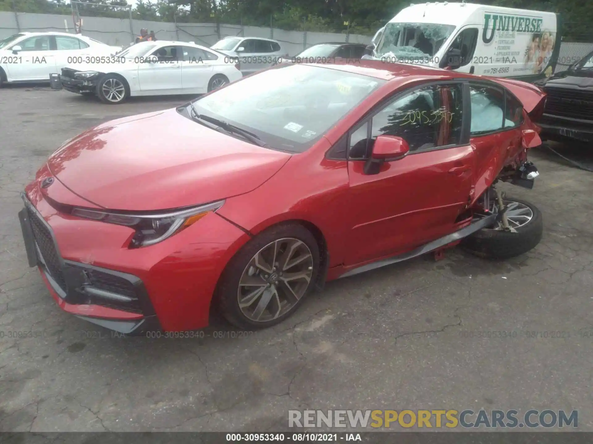 2 Photograph of a damaged car 5YFS4MCEXMP082133 TOYOTA COROLLA 2021