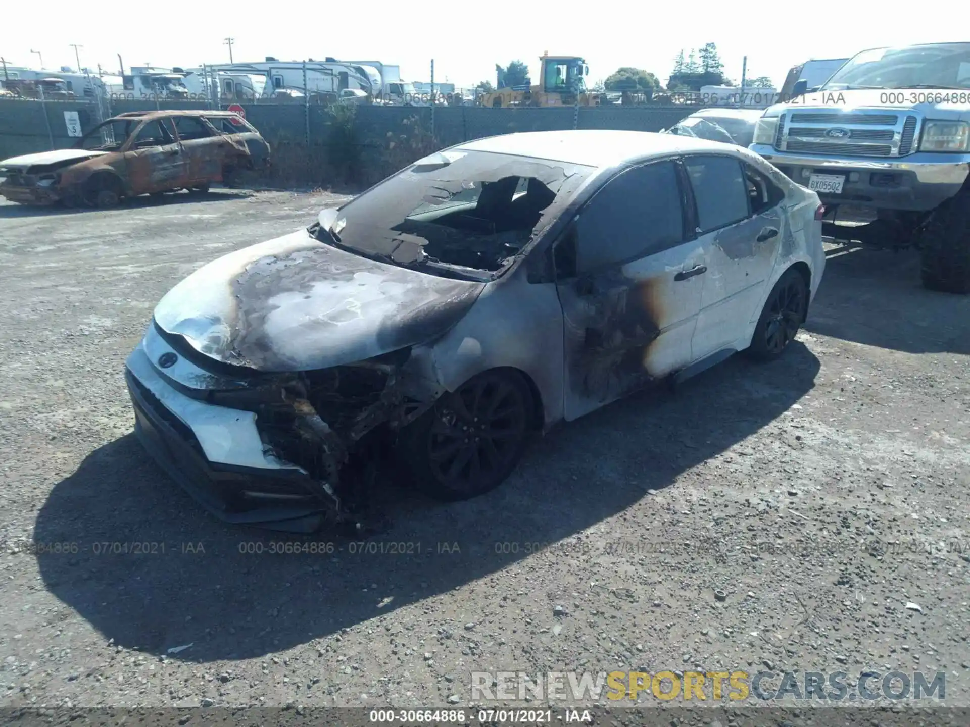 2 Photograph of a damaged car 5YFS4MCEXMP083315 TOYOTA COROLLA 2021