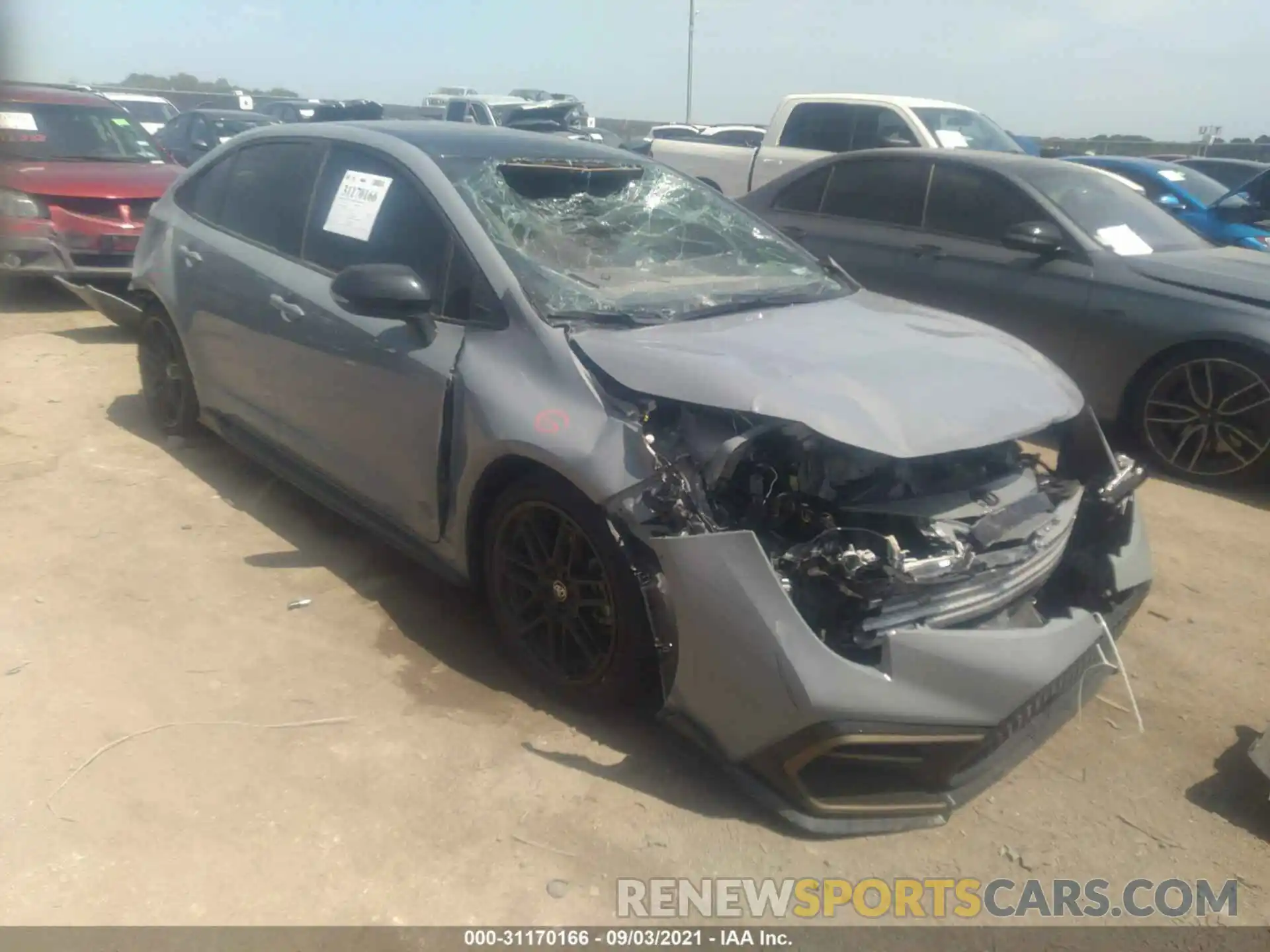 1 Photograph of a damaged car 5YFS4MCEXMP093567 TOYOTA COROLLA 2021