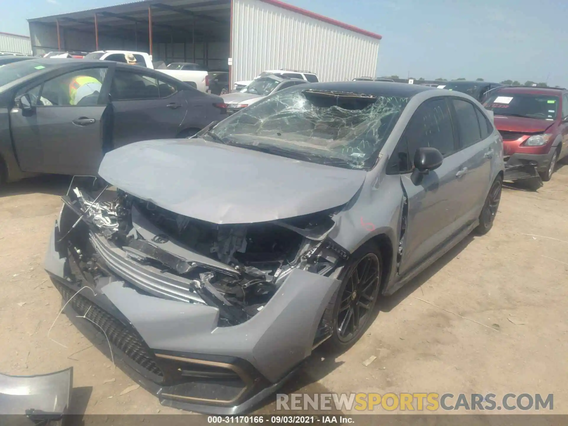 2 Photograph of a damaged car 5YFS4MCEXMP093567 TOYOTA COROLLA 2021