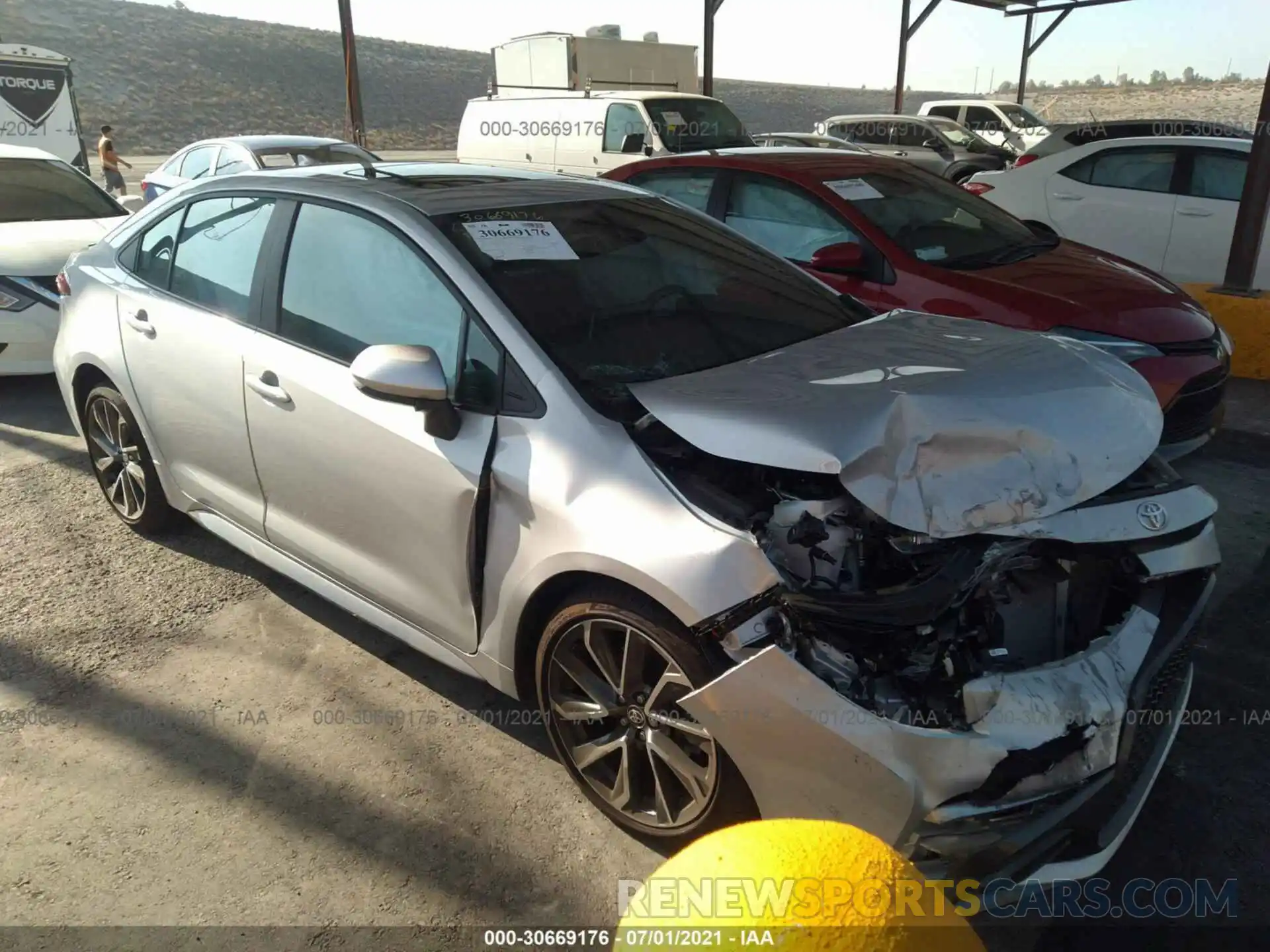 1 Photograph of a damaged car 5YFT4MCE0MP085353 TOYOTA COROLLA 2021