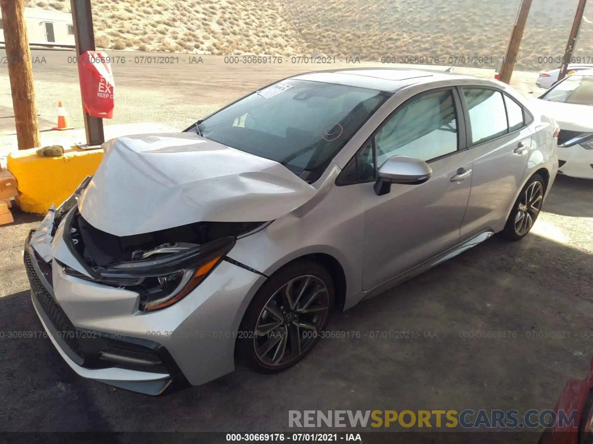 2 Photograph of a damaged car 5YFT4MCE0MP085353 TOYOTA COROLLA 2021