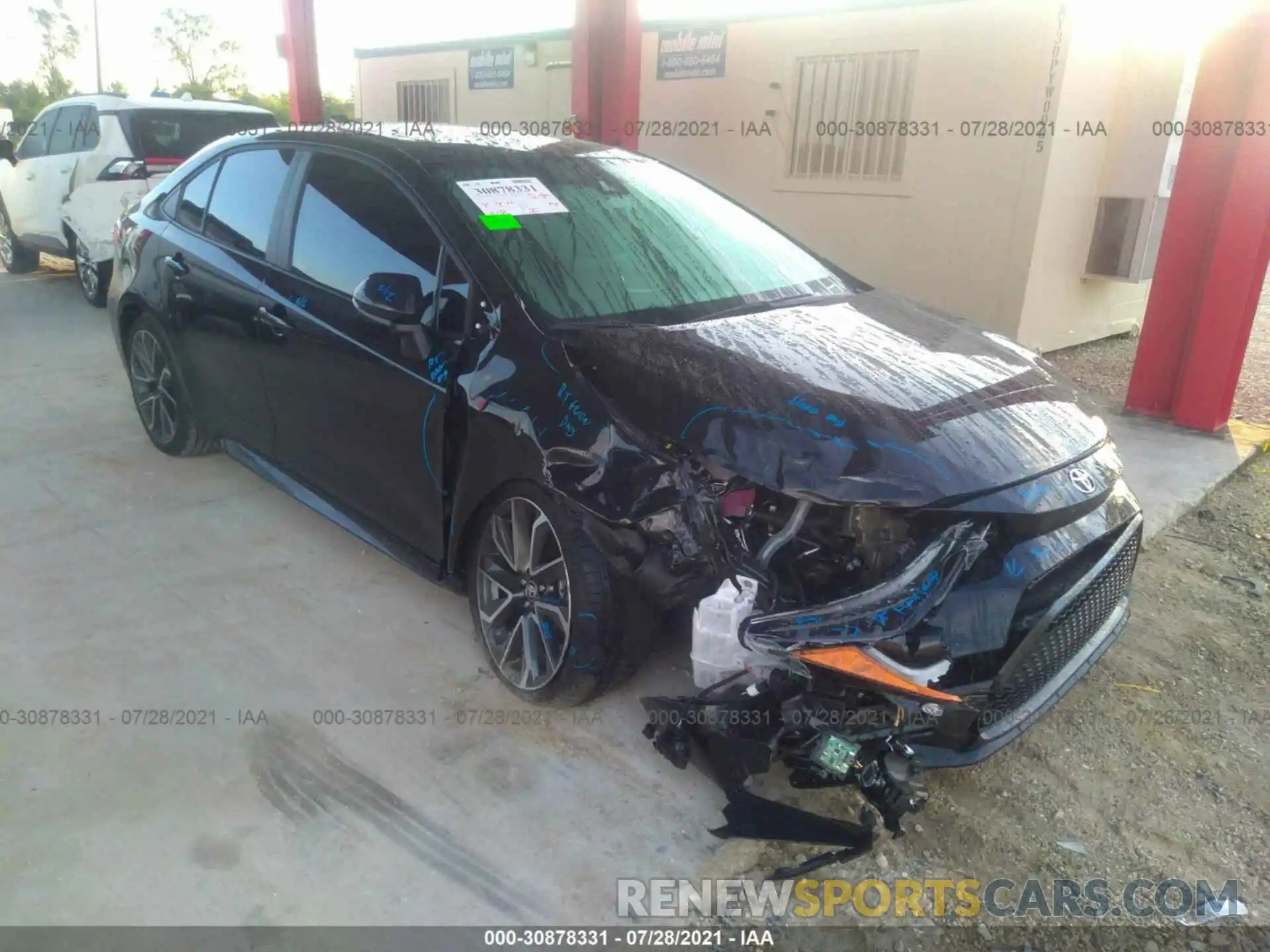 1 Photograph of a damaged car 5YFT4MCE1MP091775 TOYOTA COROLLA 2021