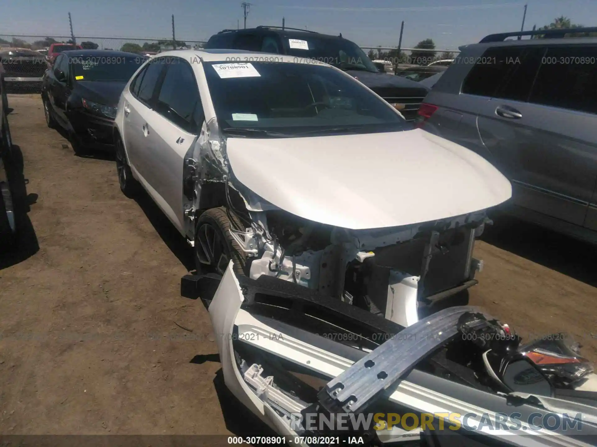 1 Photograph of a damaged car 5YFT4MCE2MP088660 TOYOTA COROLLA 2021