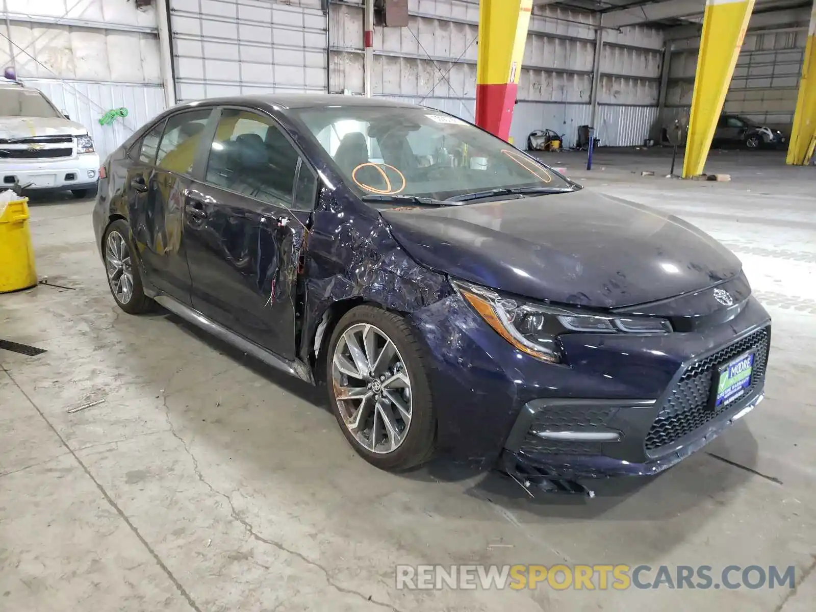 1 Photograph of a damaged car 5YFT4MCE3MP078901 TOYOTA COROLLA 2021