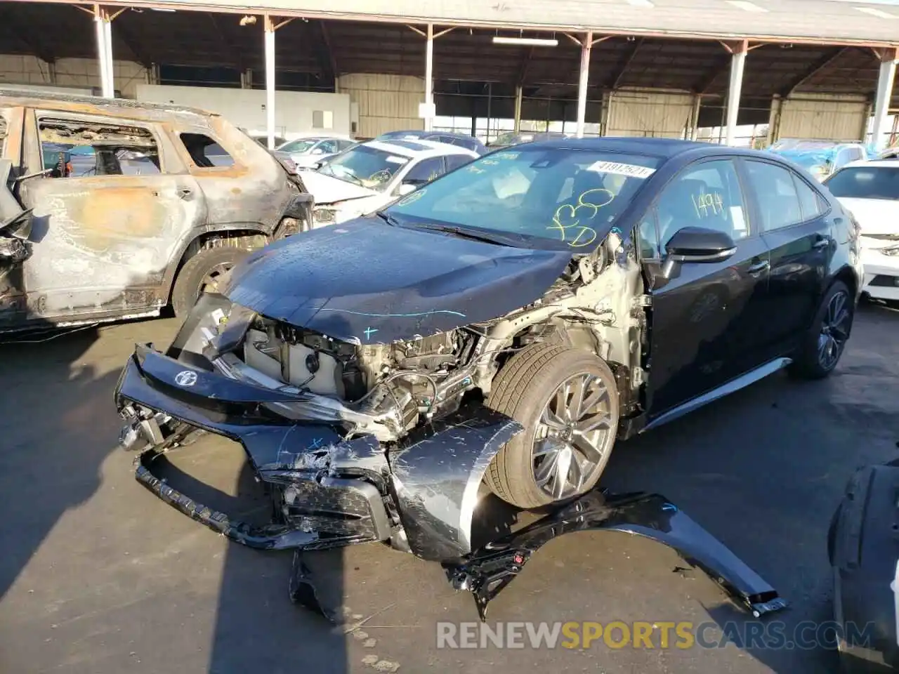 2 Photograph of a damaged car 5YFT4MCE5MP065244 TOYOTA COROLLA 2021