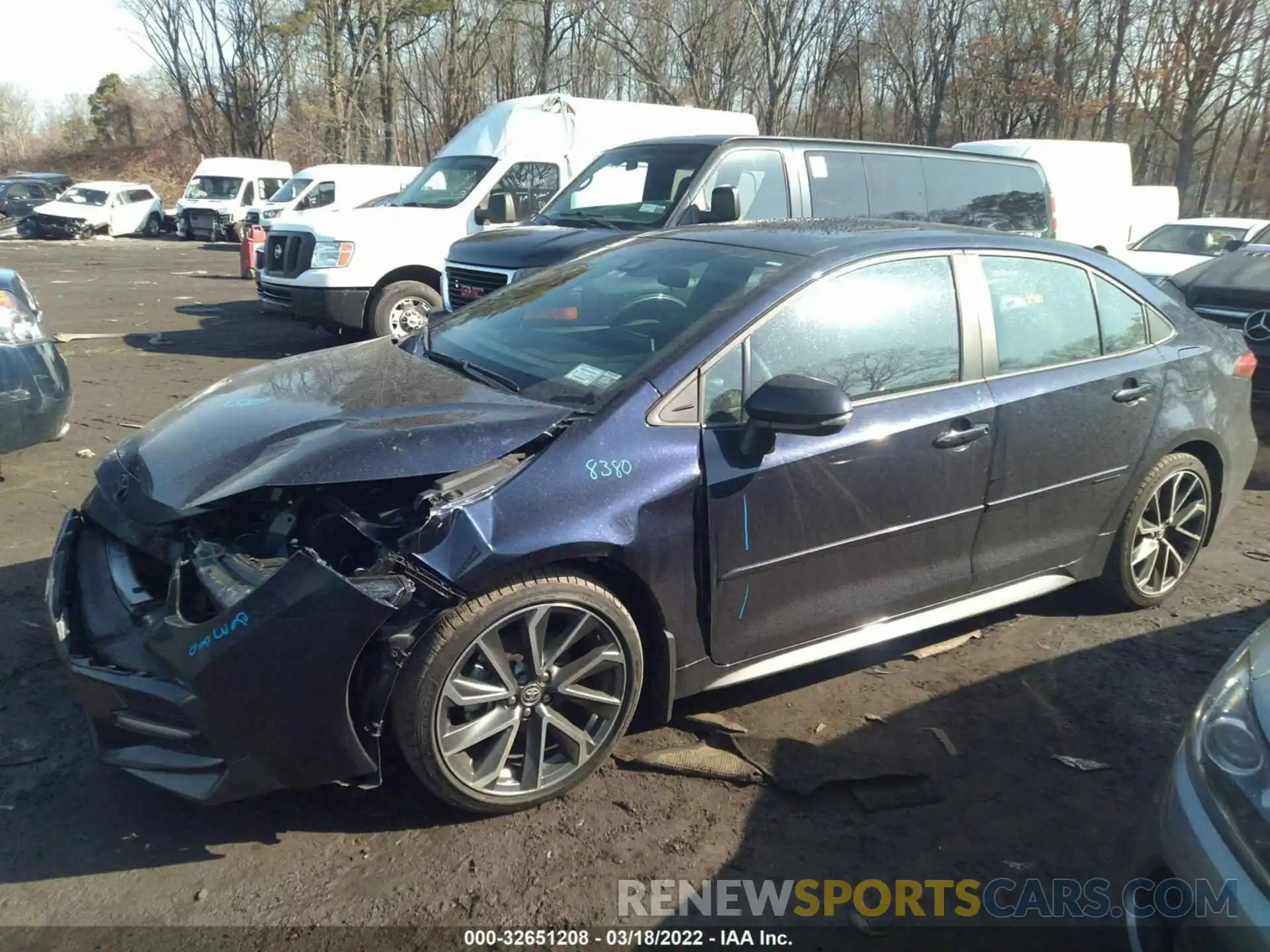 2 Photograph of a damaged car 5YFT4MCE5MP090032 TOYOTA COROLLA 2021