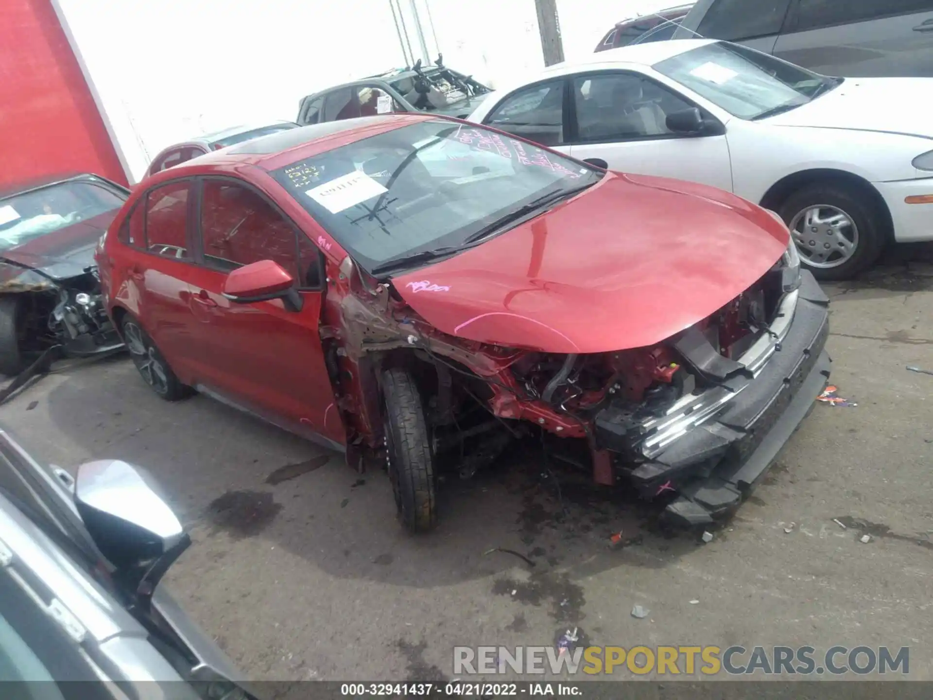 1 Photograph of a damaged car 5YFT4MCE5MP093349 TOYOTA COROLLA 2021