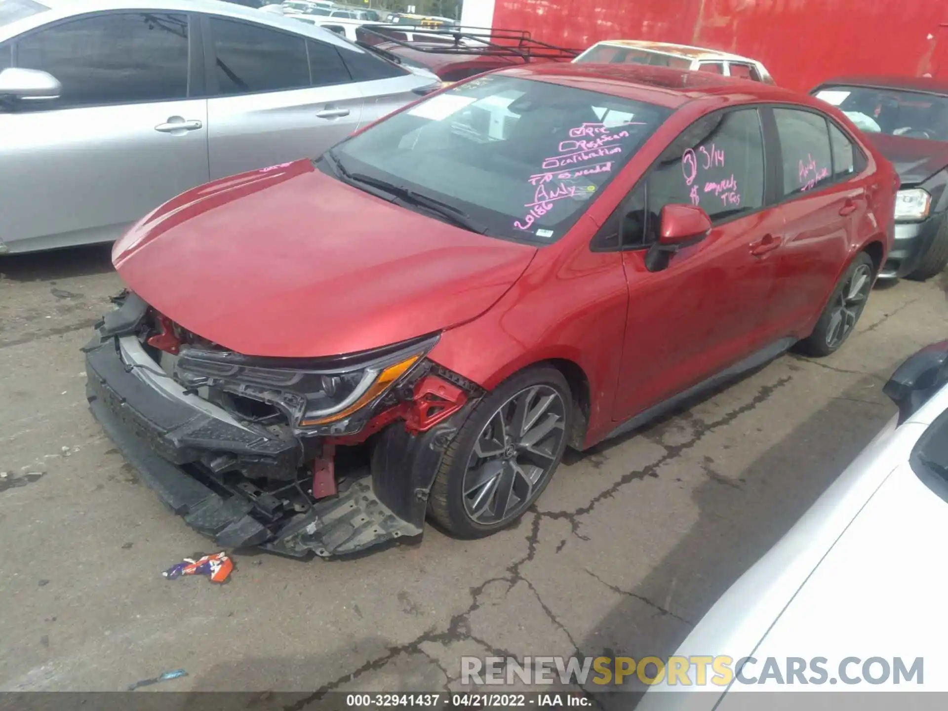 2 Photograph of a damaged car 5YFT4MCE5MP093349 TOYOTA COROLLA 2021