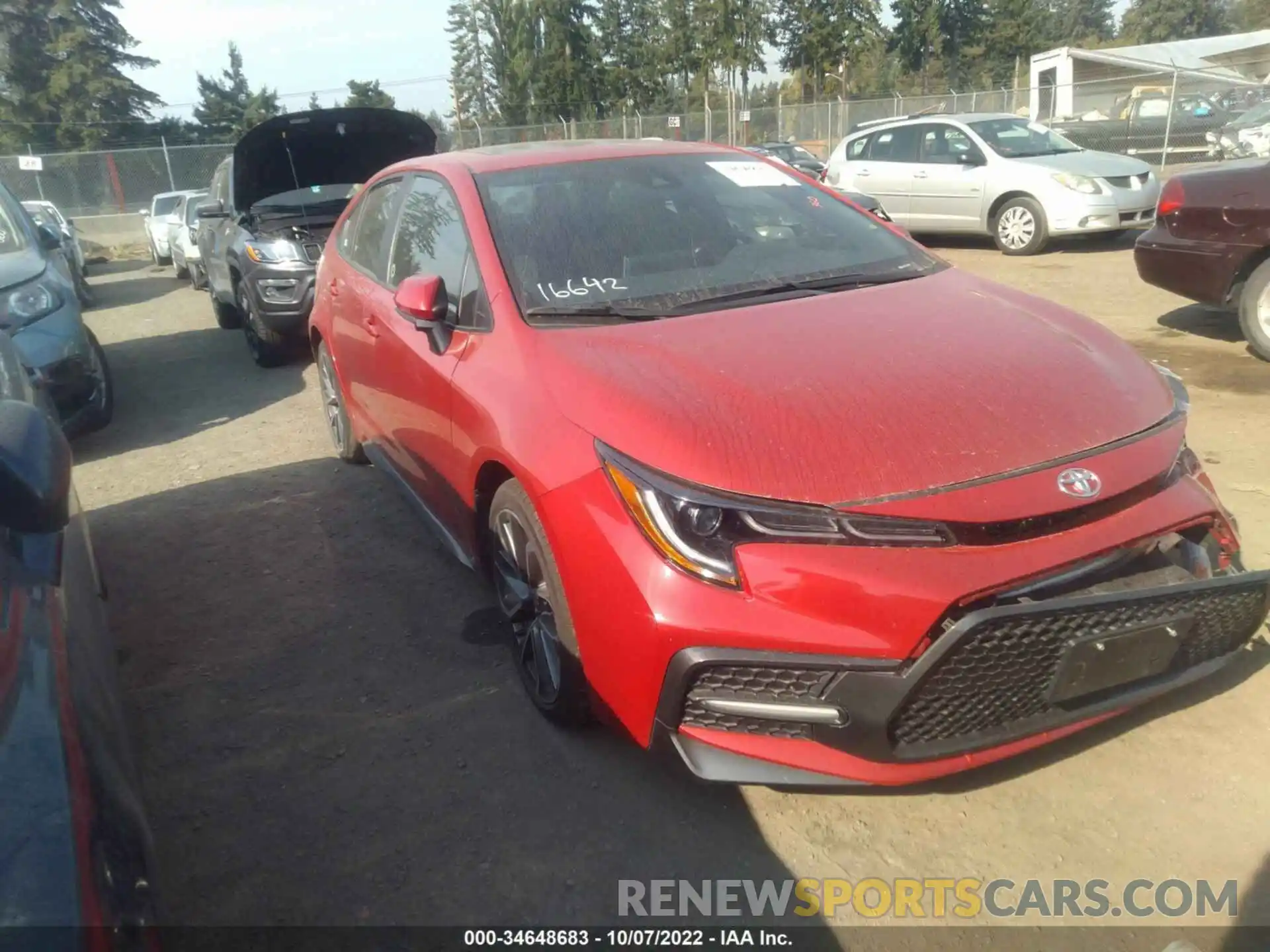 1 Photograph of a damaged car 5YFT4MCE7MP083938 TOYOTA COROLLA 2021