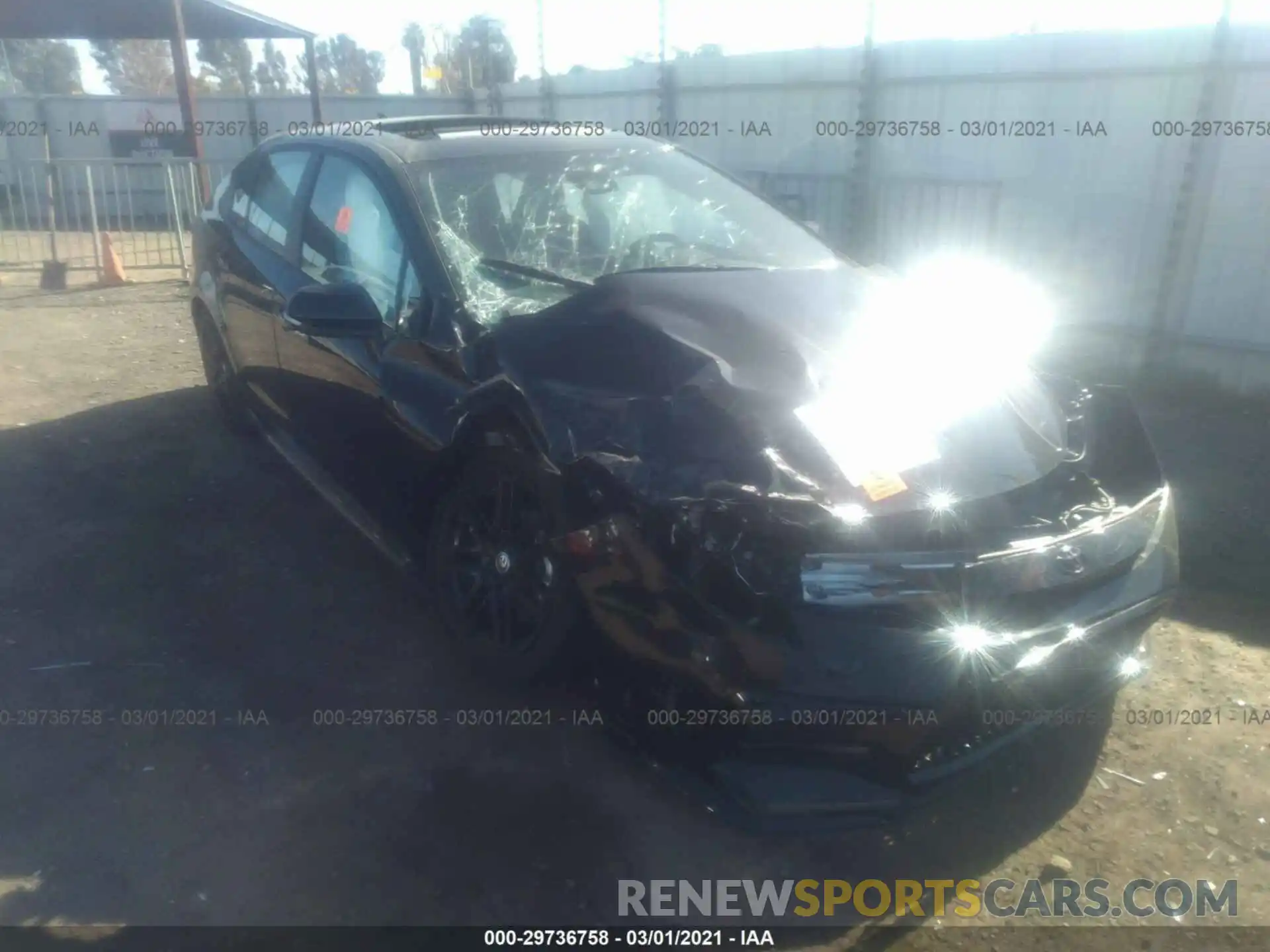 1 Photograph of a damaged car 5YFT4MCEXMP074182 TOYOTA COROLLA 2021