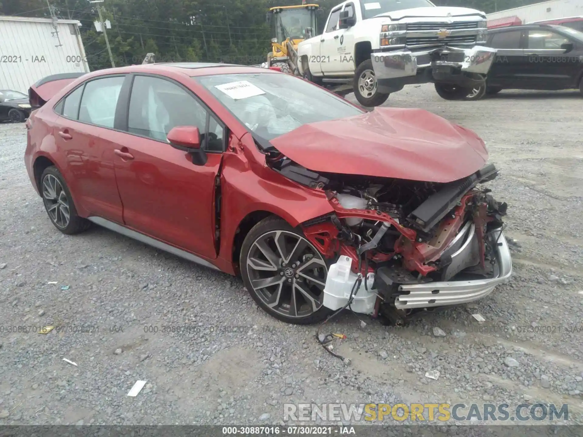 1 Photograph of a damaged car 5YFT4MCEXMP078247 TOYOTA COROLLA 2021