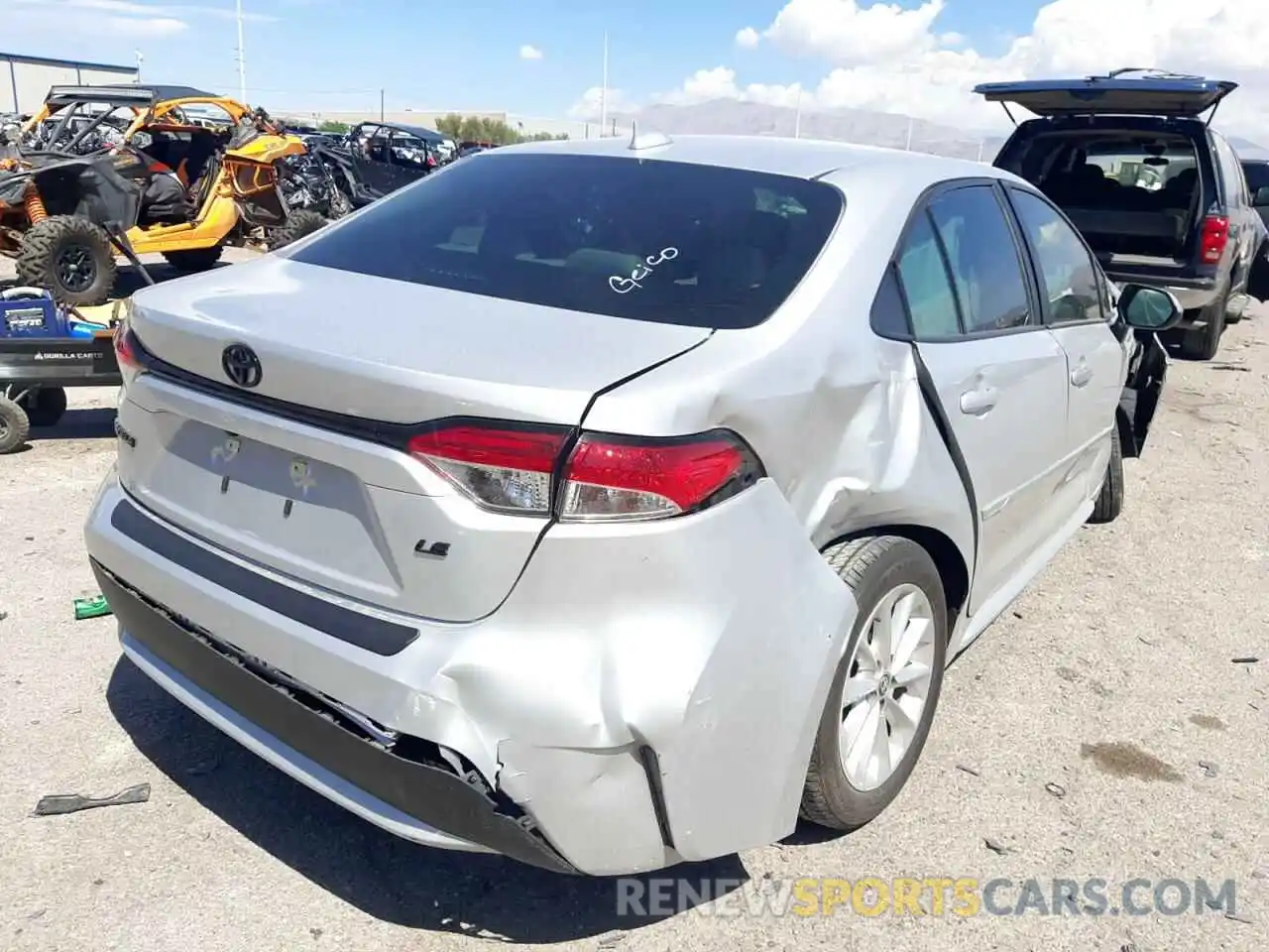 4 Photograph of a damaged car 5YFVPMAE0MP148003 TOYOTA COROLLA 2021