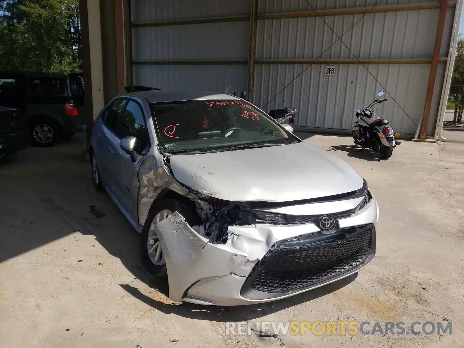 1 Photograph of a damaged car 5YFVPMAE6MP227644 TOYOTA COROLLA 2021