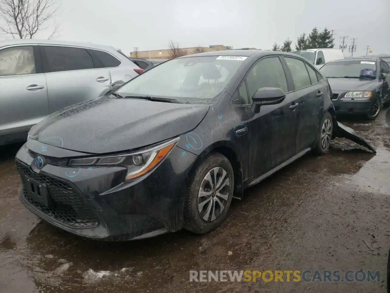 2 Photograph of a damaged car JTDBAMDE0MJ015102 TOYOTA COROLLA 2021