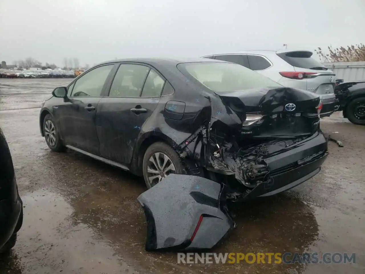 3 Photograph of a damaged car JTDBAMDE0MJ015102 TOYOTA COROLLA 2021