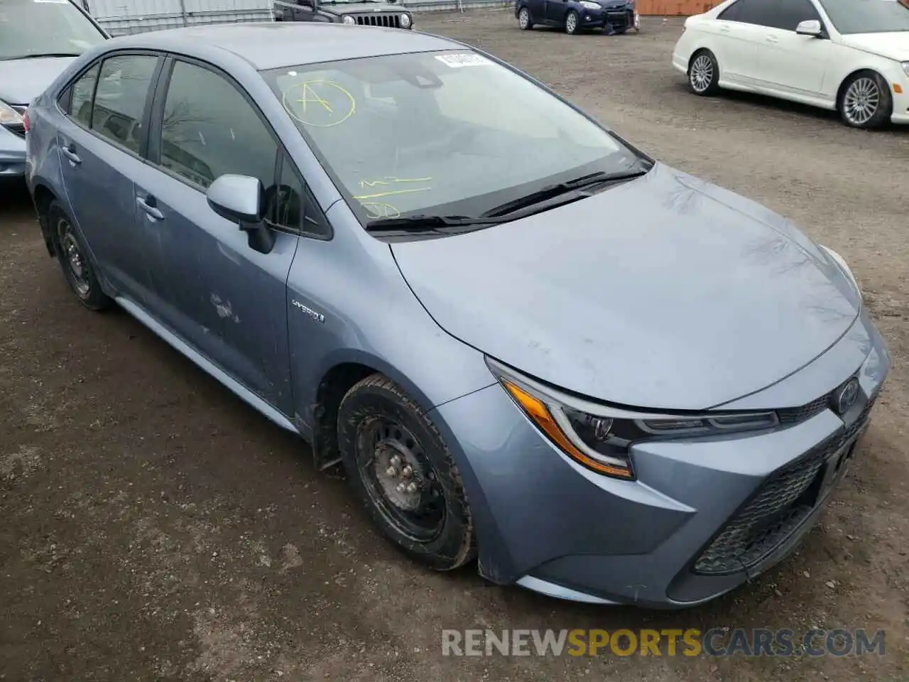 1 Photograph of a damaged car JTDBAMDE8MJ030690 TOYOTA COROLLA 2021