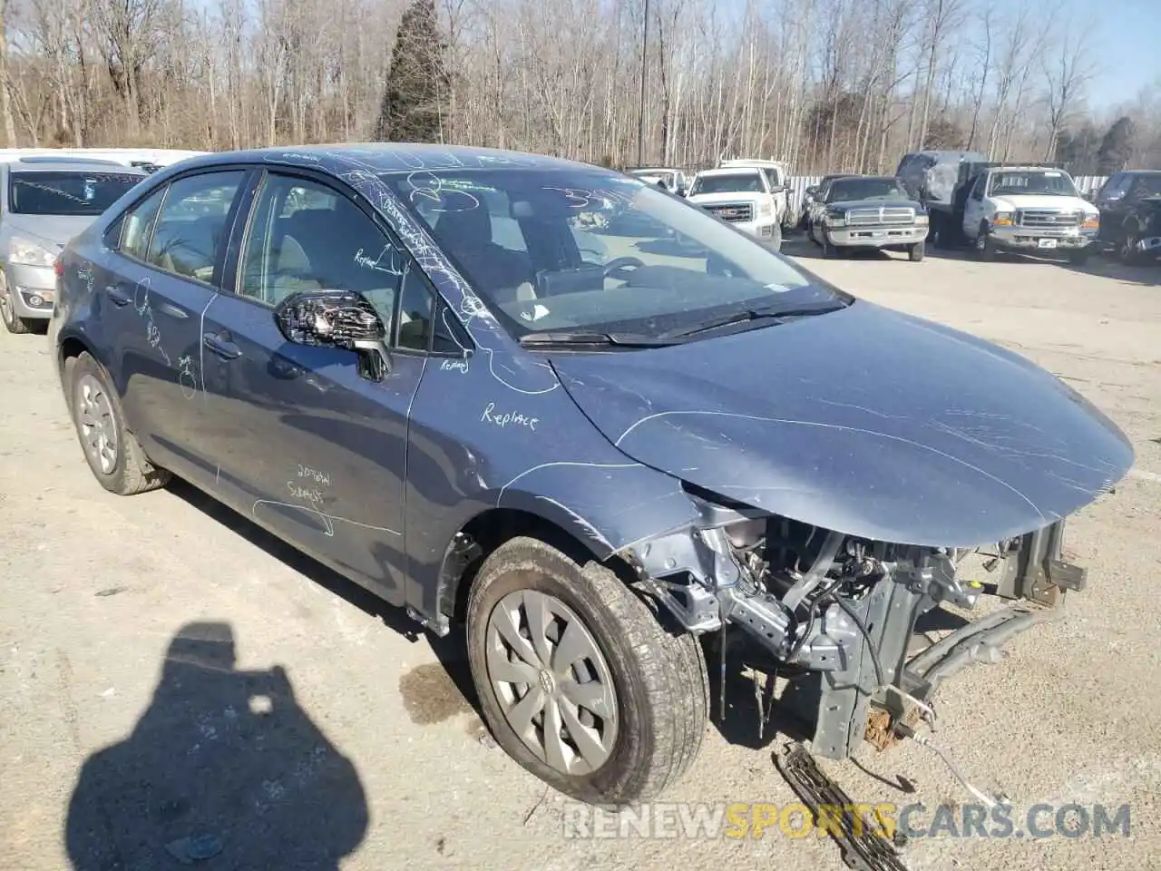 1 Photograph of a damaged car JTDDPMAE3MJ138114 TOYOTA COROLLA 2021