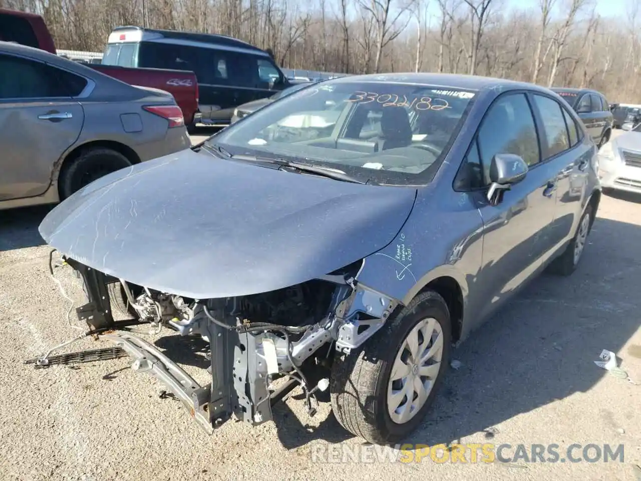 2 Photograph of a damaged car JTDDPMAE3MJ138114 TOYOTA COROLLA 2021