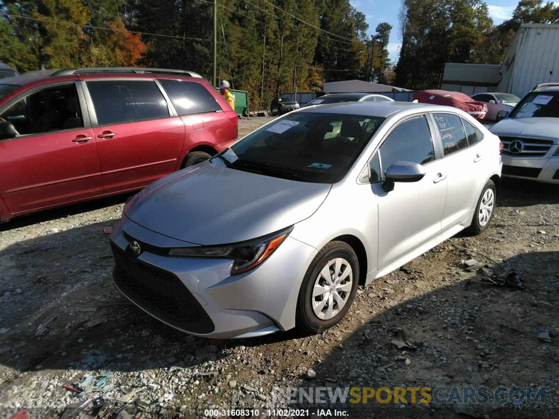 2 Photograph of a damaged car JTDDPMAE8MJ136004 TOYOTA COROLLA 2021