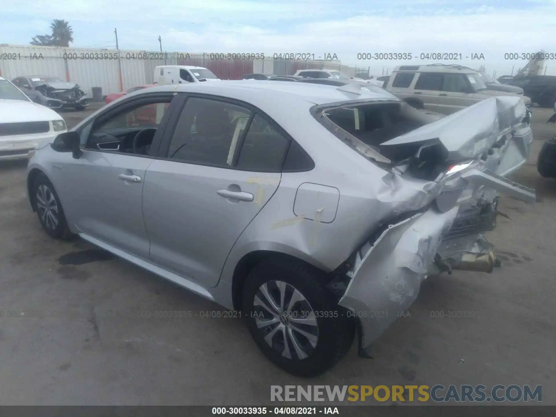 3 Photograph of a damaged car JTDEAMDE0MJ000144 TOYOTA COROLLA 2021