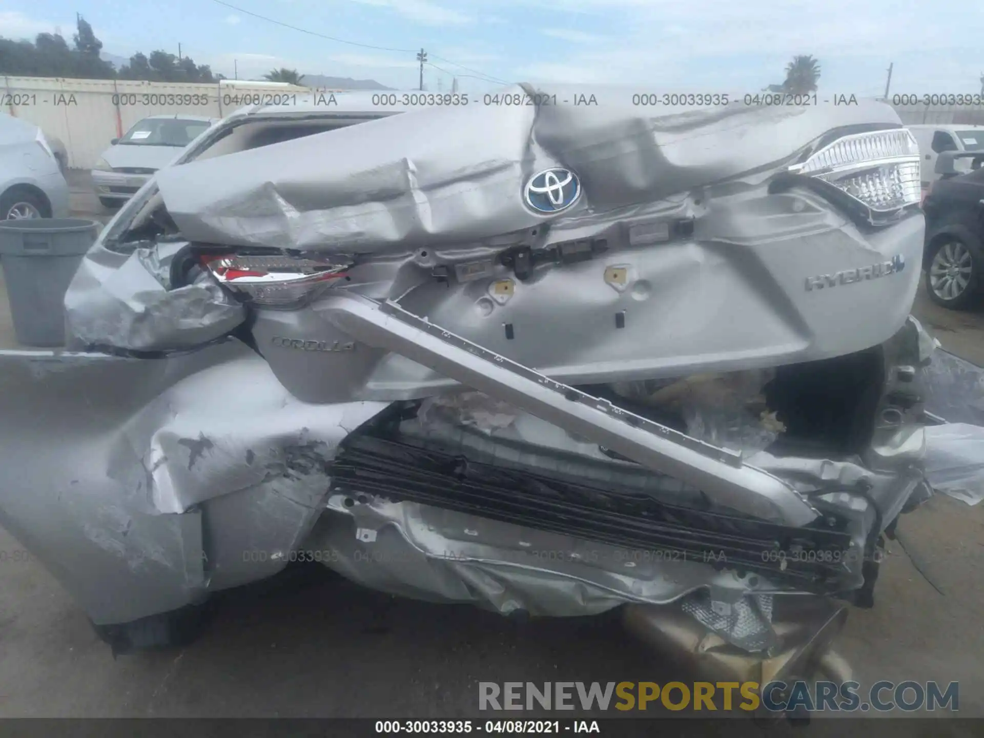 6 Photograph of a damaged car JTDEAMDE0MJ000144 TOYOTA COROLLA 2021