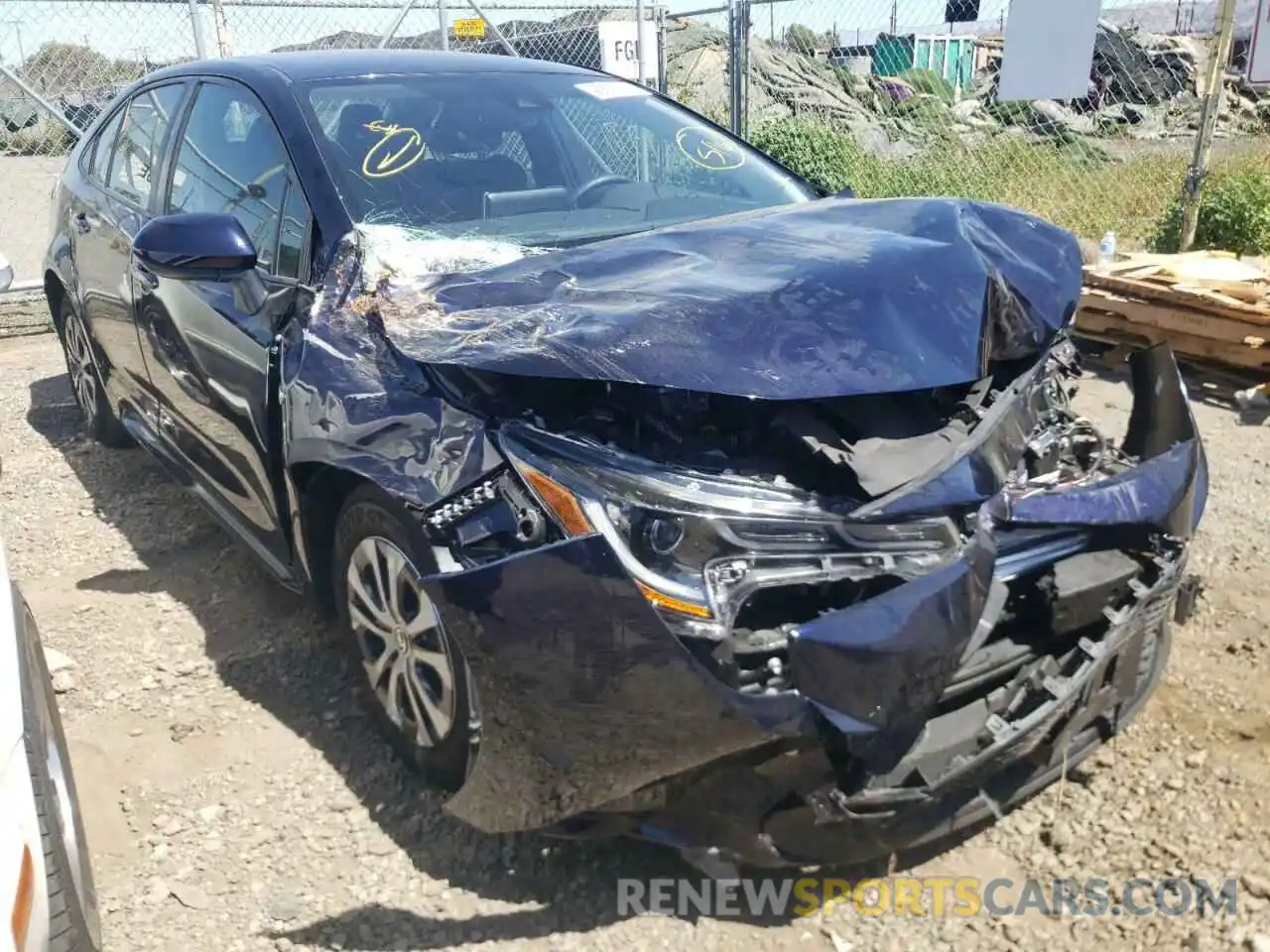 1 Photograph of a damaged car JTDEAMDE0MJ000600 TOYOTA COROLLA 2021