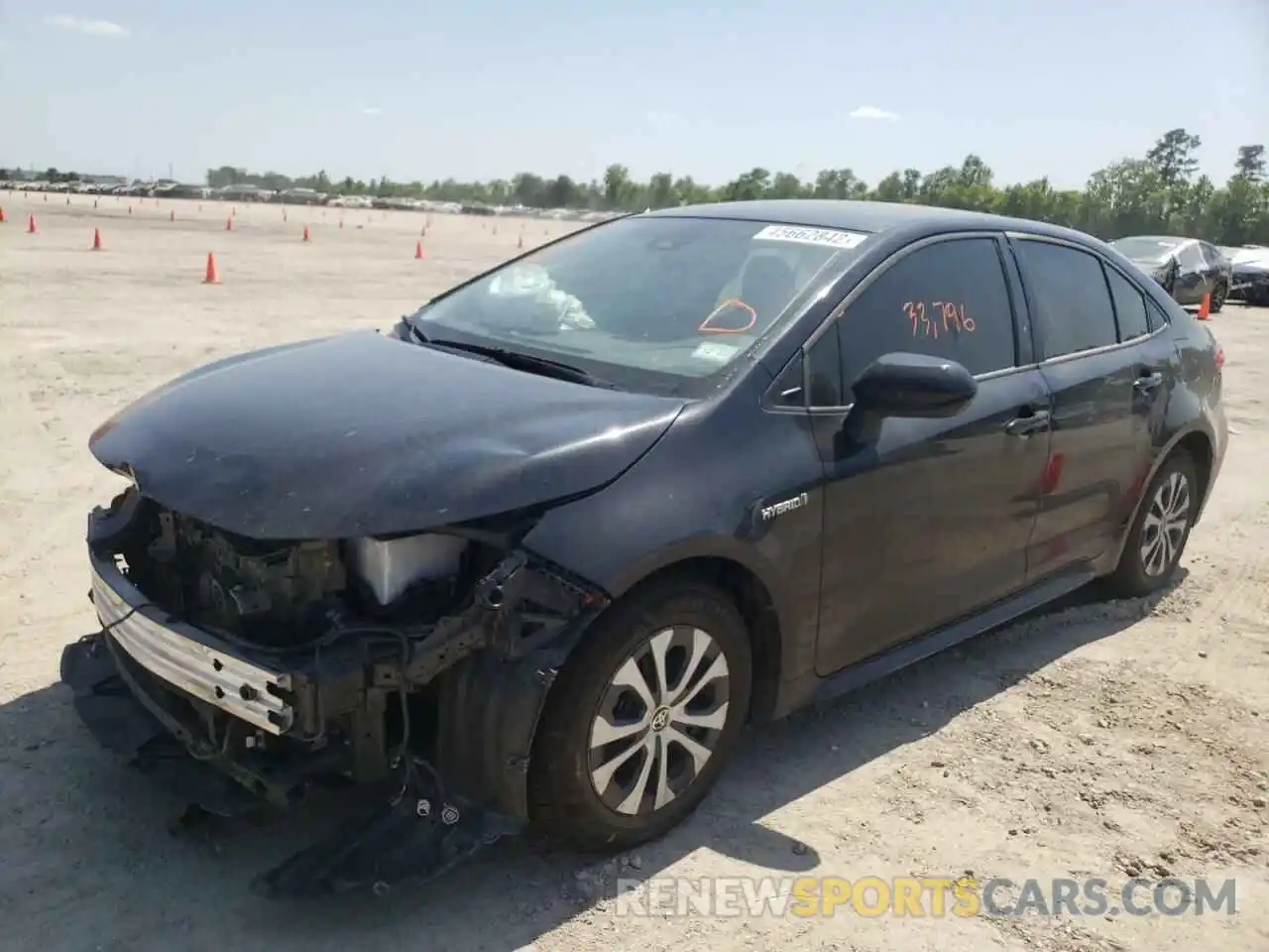 2 Photograph of a damaged car JTDEAMDE0MJ000726 TOYOTA COROLLA 2021