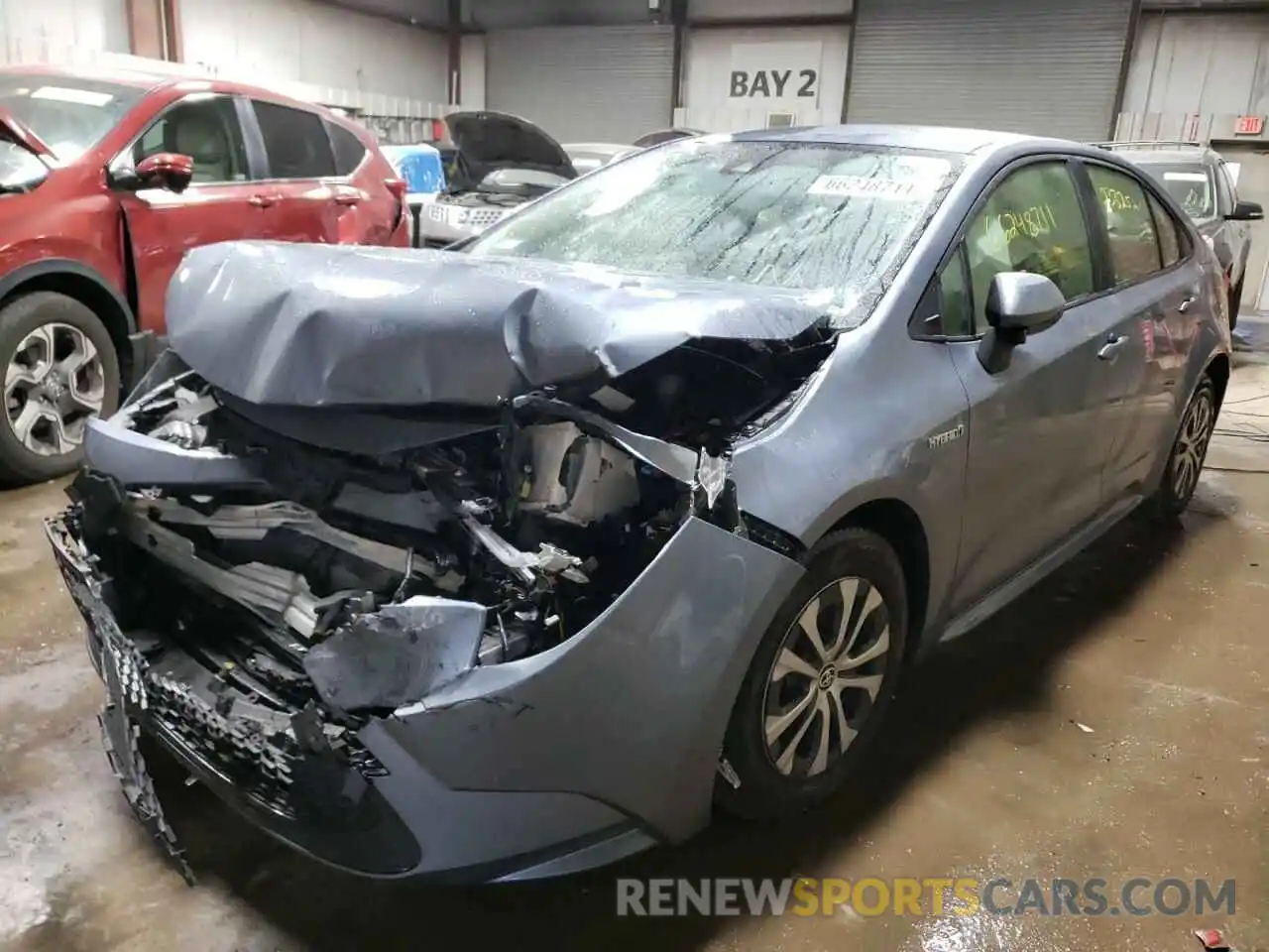 2 Photograph of a damaged car JTDEAMDE0MJ000810 TOYOTA COROLLA 2021