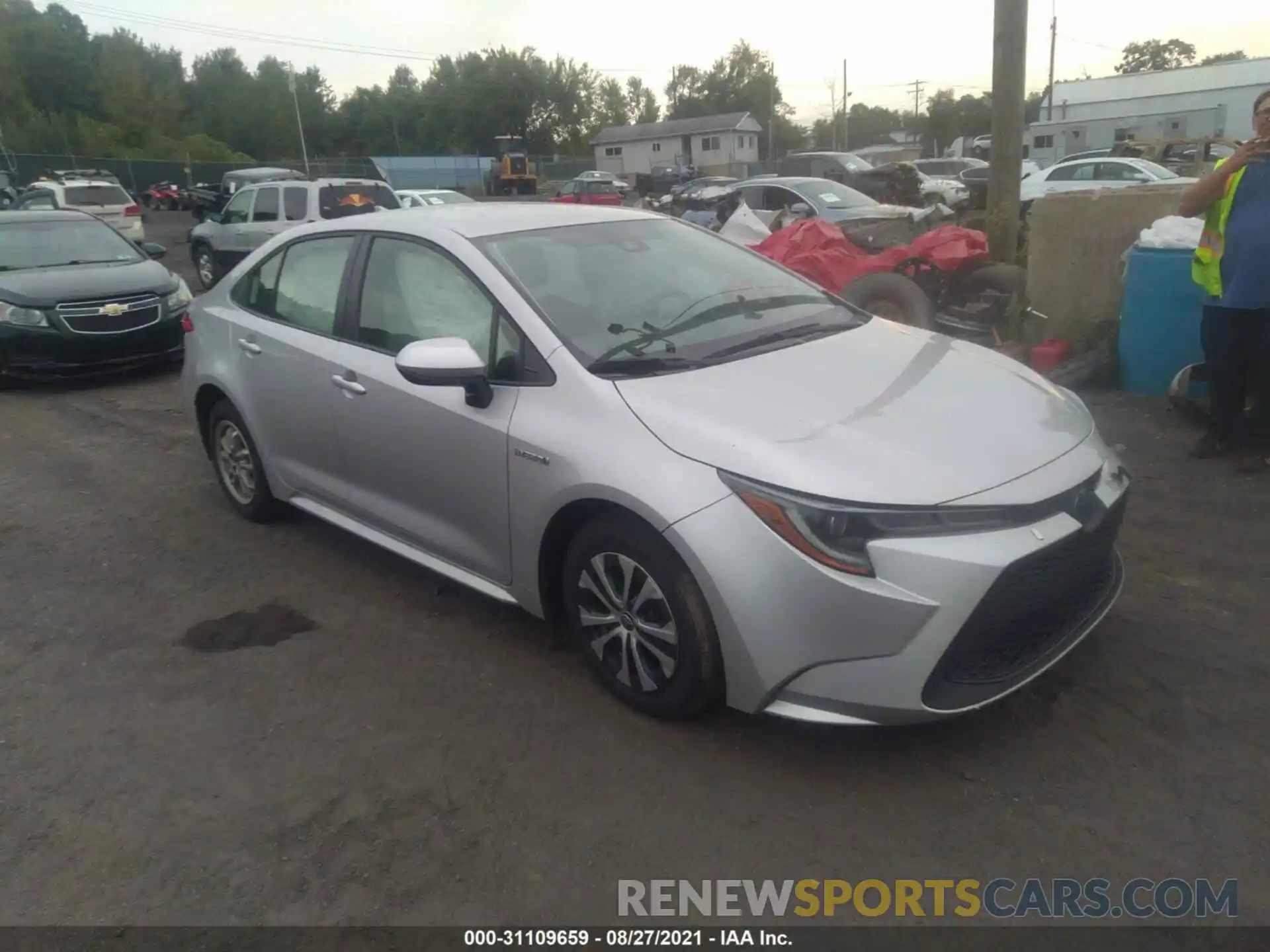 1 Photograph of a damaged car JTDEAMDE0MJ001617 TOYOTA COROLLA 2021