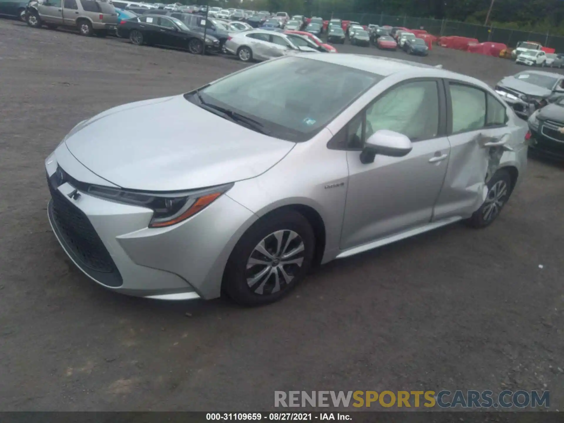 2 Photograph of a damaged car JTDEAMDE0MJ001617 TOYOTA COROLLA 2021