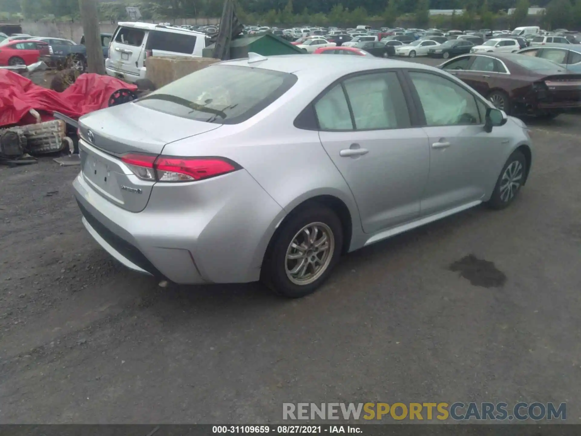 4 Photograph of a damaged car JTDEAMDE0MJ001617 TOYOTA COROLLA 2021