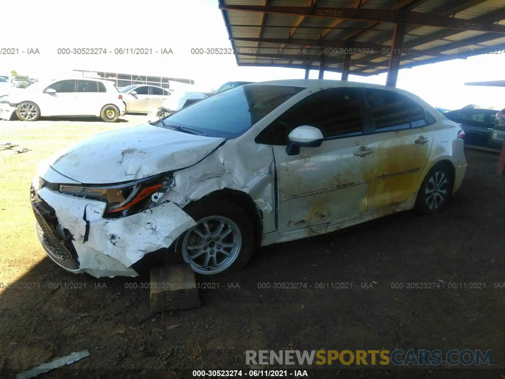 2 Photograph of a damaged car JTDEAMDE0MJ002038 TOYOTA COROLLA 2021