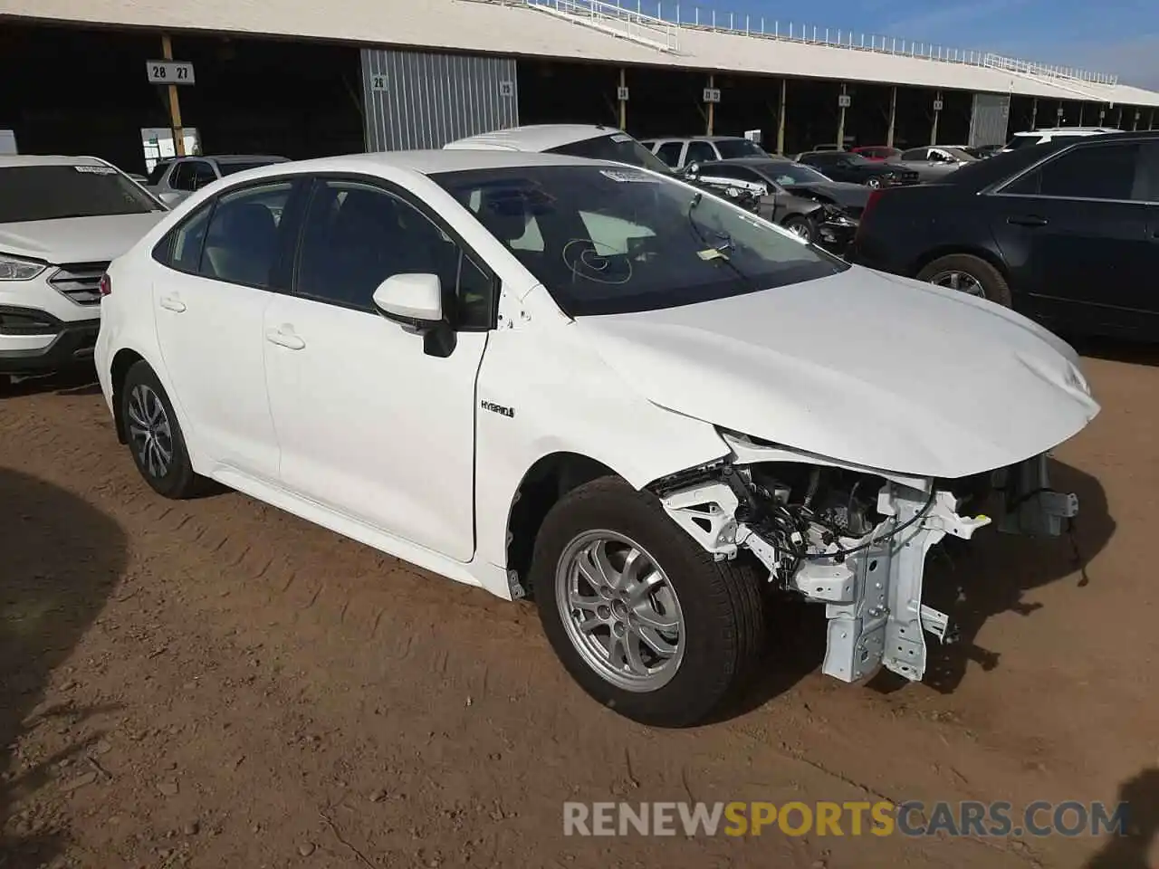 1 Photograph of a damaged car JTDEAMDE0MJ002265 TOYOTA COROLLA 2021