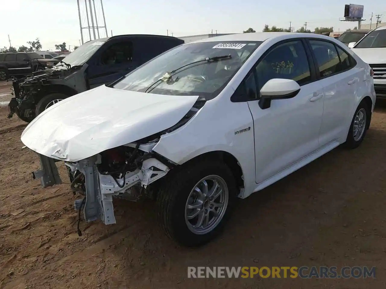 2 Photograph of a damaged car JTDEAMDE0MJ002265 TOYOTA COROLLA 2021