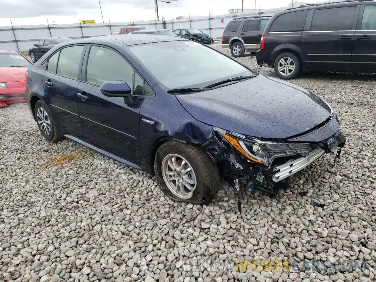 1 Photograph of a damaged car JTDEAMDE0MJ002623 TOYOTA COROLLA 2021