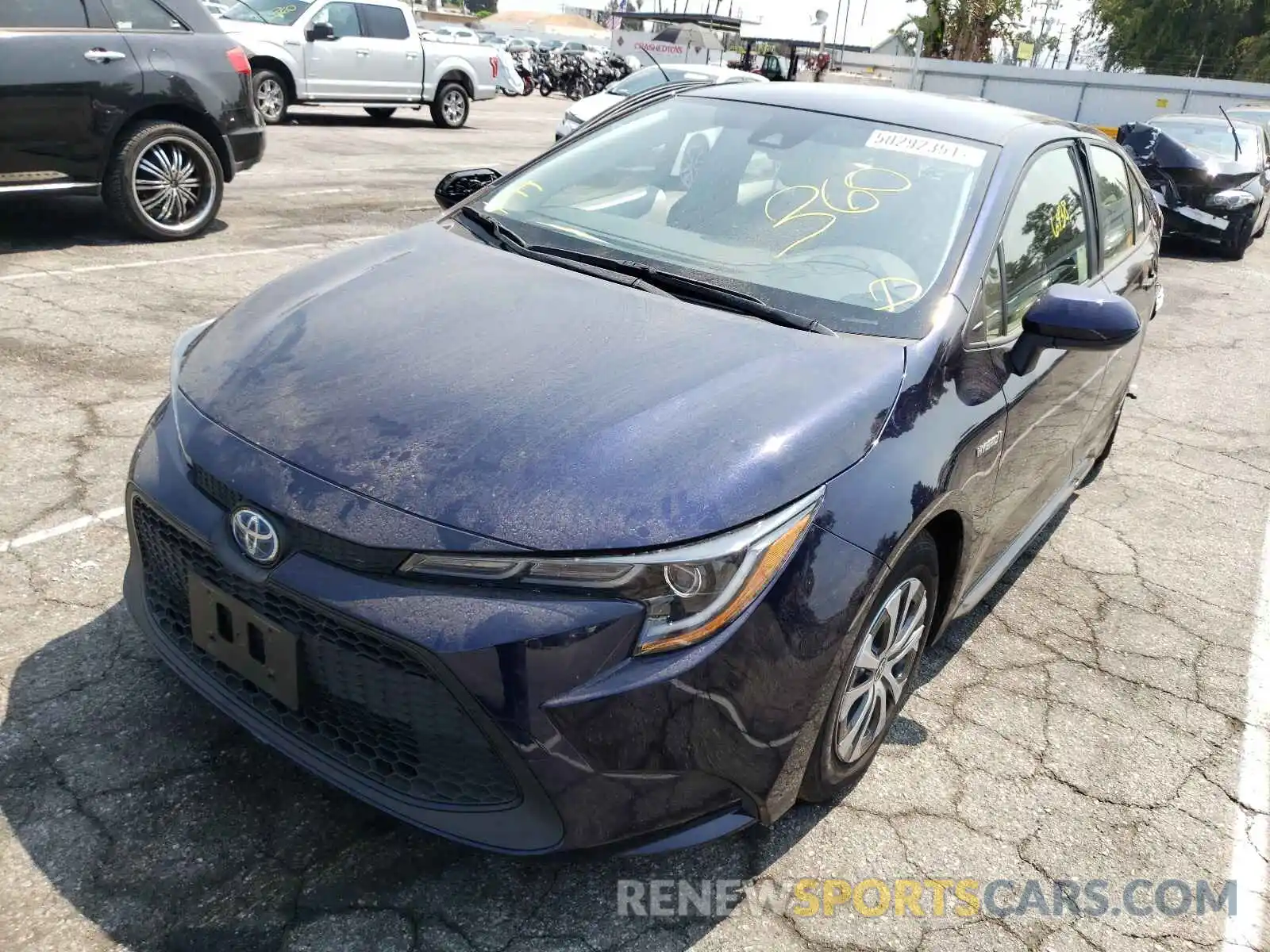 2 Photograph of a damaged car JTDEAMDE0MJ003061 TOYOTA COROLLA 2021