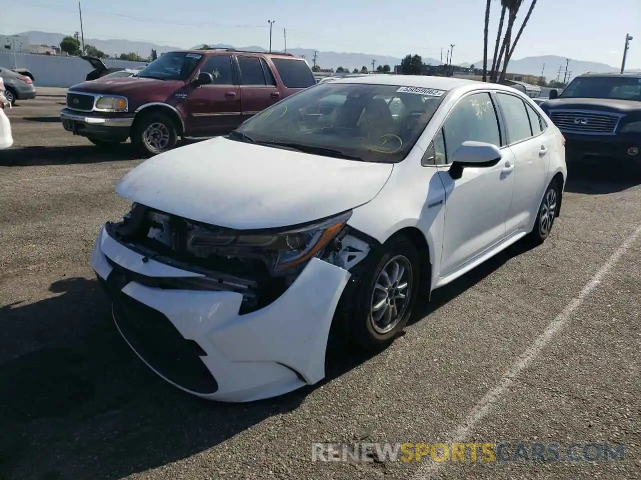 2 Photograph of a damaged car JTDEAMDE0MJ003268 TOYOTA COROLLA 2021