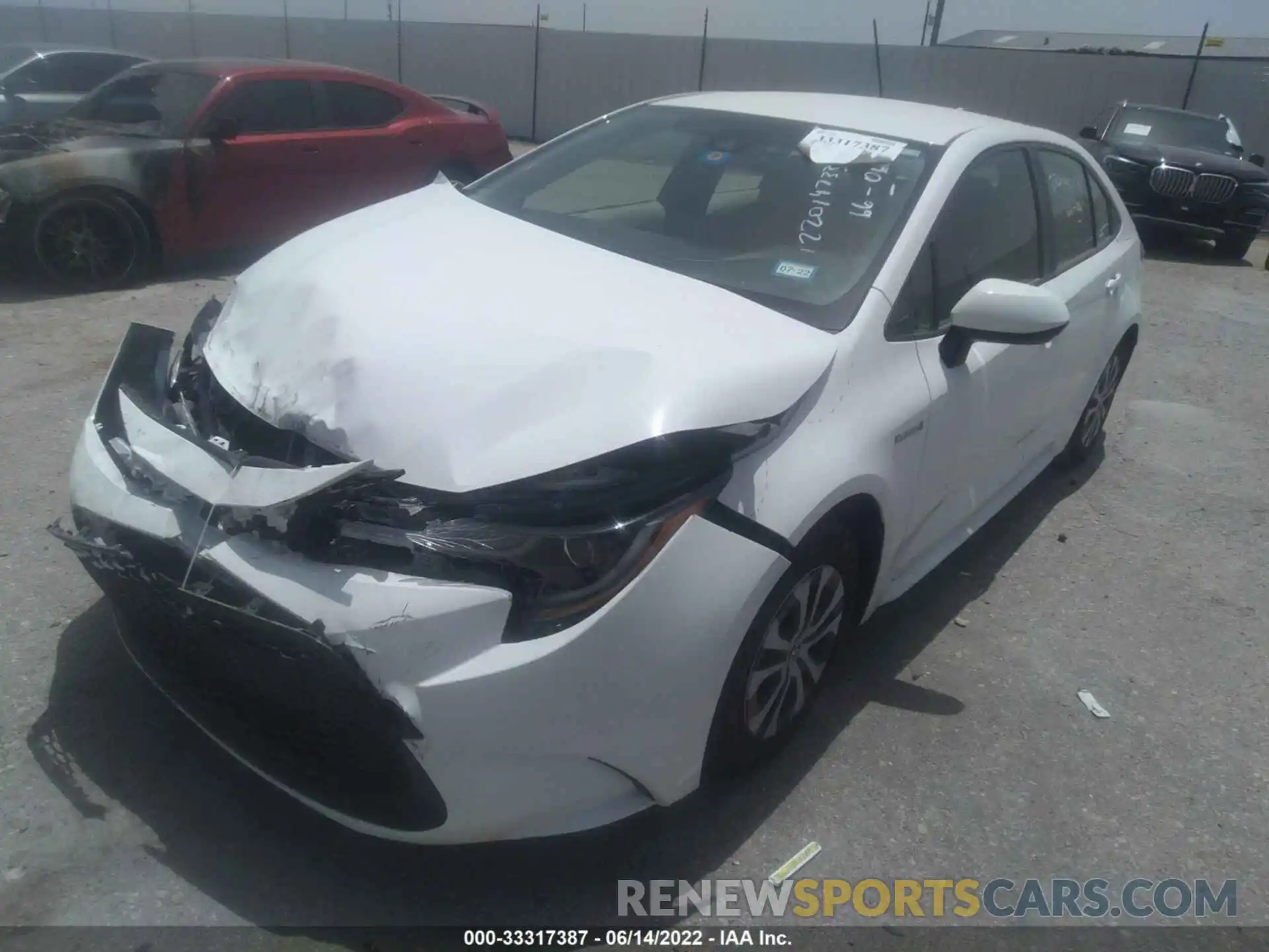 2 Photograph of a damaged car JTDEAMDE0MJ004551 TOYOTA COROLLA 2021