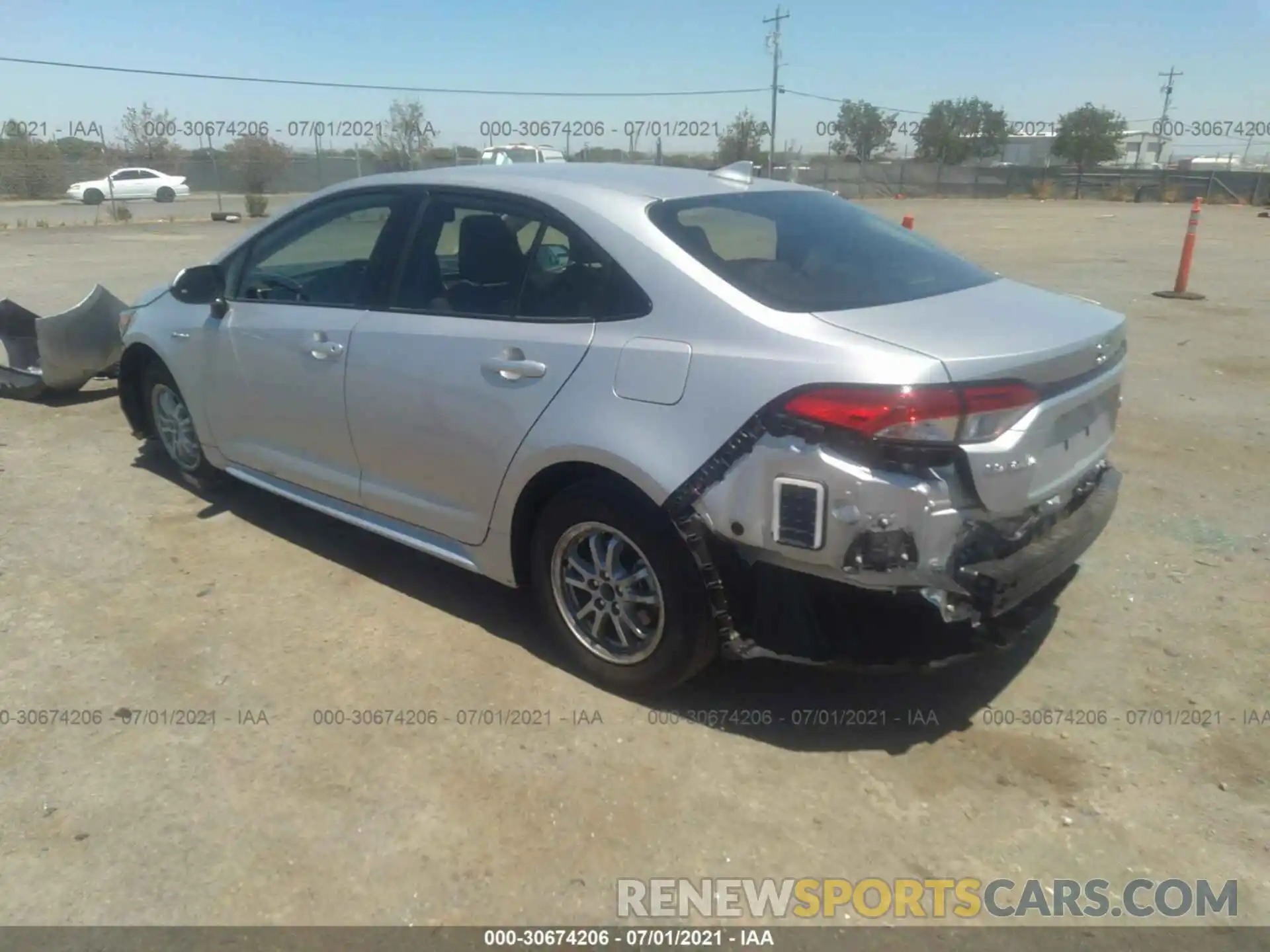 3 Photograph of a damaged car JTDEAMDE0MJ004615 TOYOTA COROLLA 2021