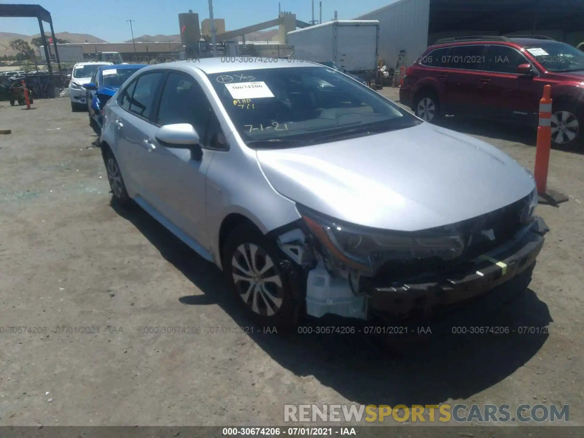 6 Photograph of a damaged car JTDEAMDE0MJ004615 TOYOTA COROLLA 2021