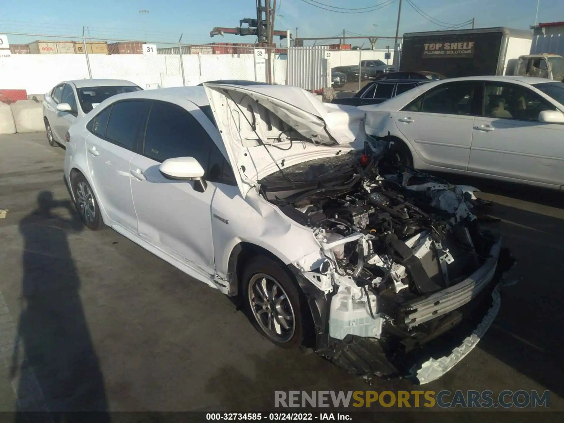 1 Photograph of a damaged car JTDEAMDE0MJ005005 TOYOTA COROLLA 2021