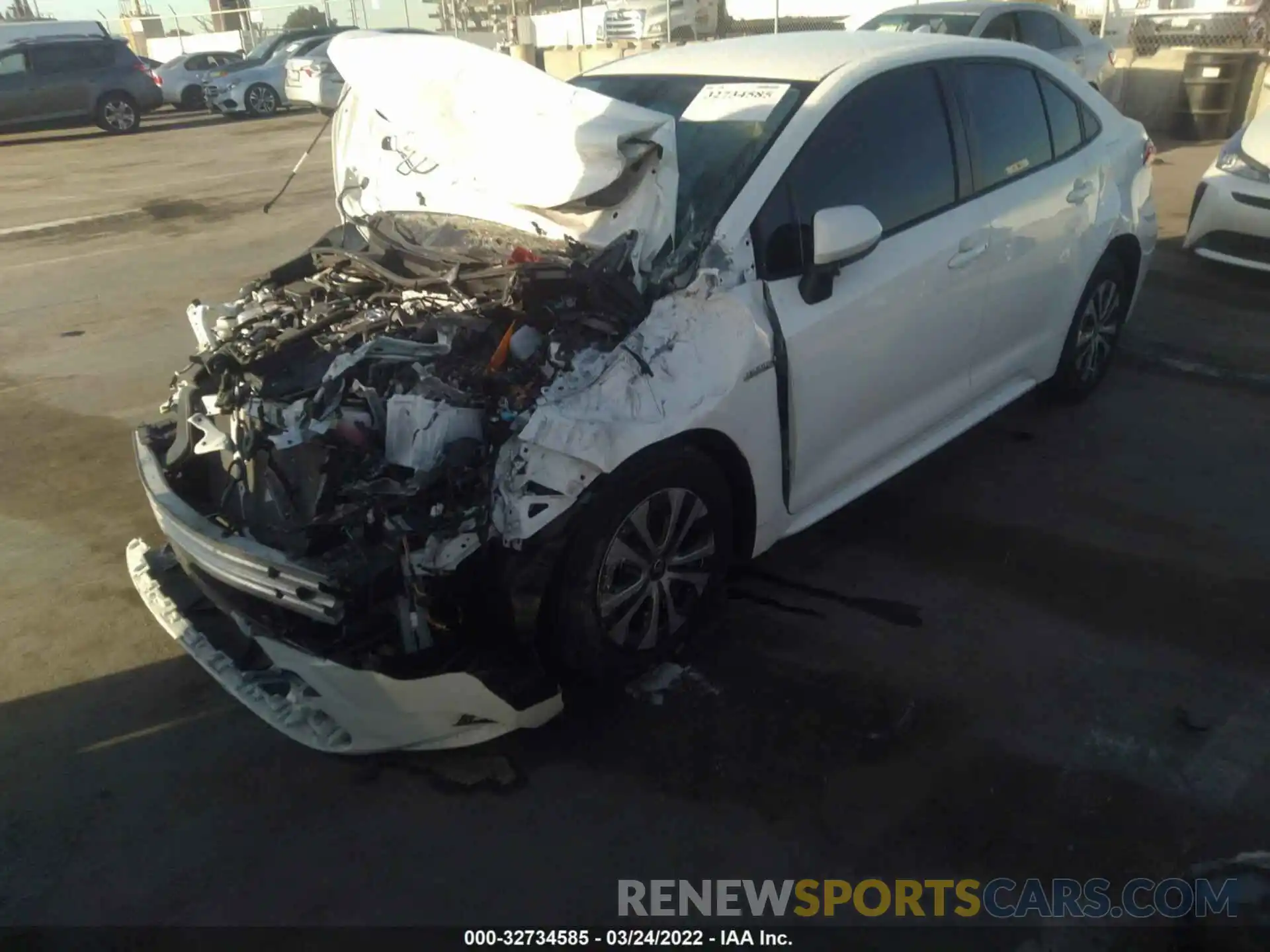 2 Photograph of a damaged car JTDEAMDE0MJ005005 TOYOTA COROLLA 2021