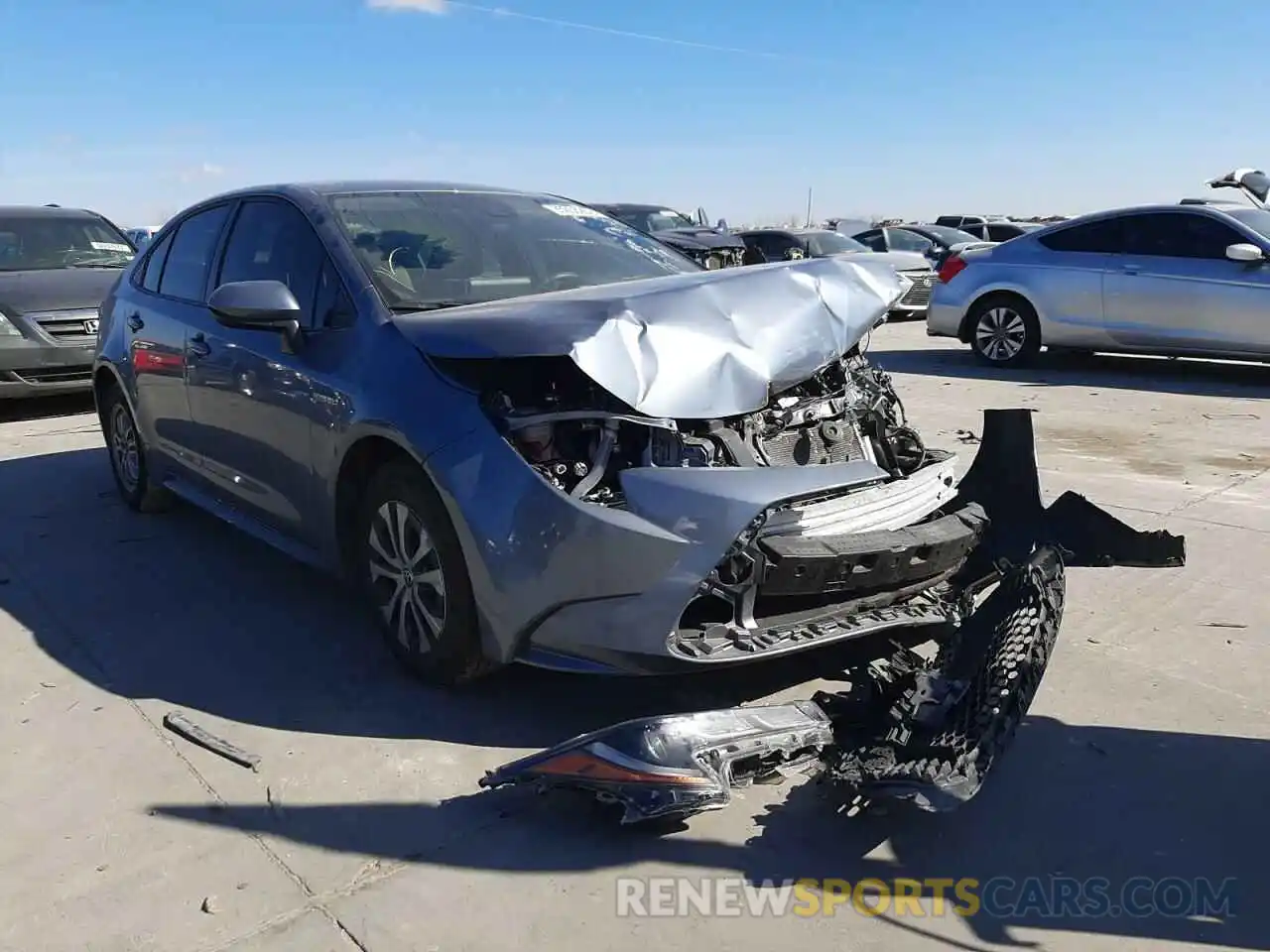 1 Photograph of a damaged car JTDEAMDE0MJ005280 TOYOTA COROLLA 2021