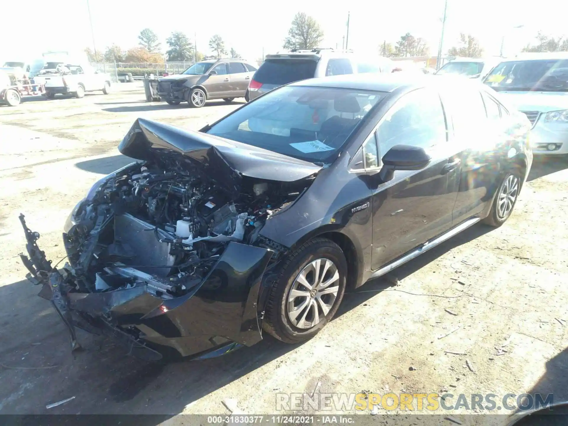 2 Photograph of a damaged car JTDEAMDE0MJ007093 TOYOTA COROLLA 2021