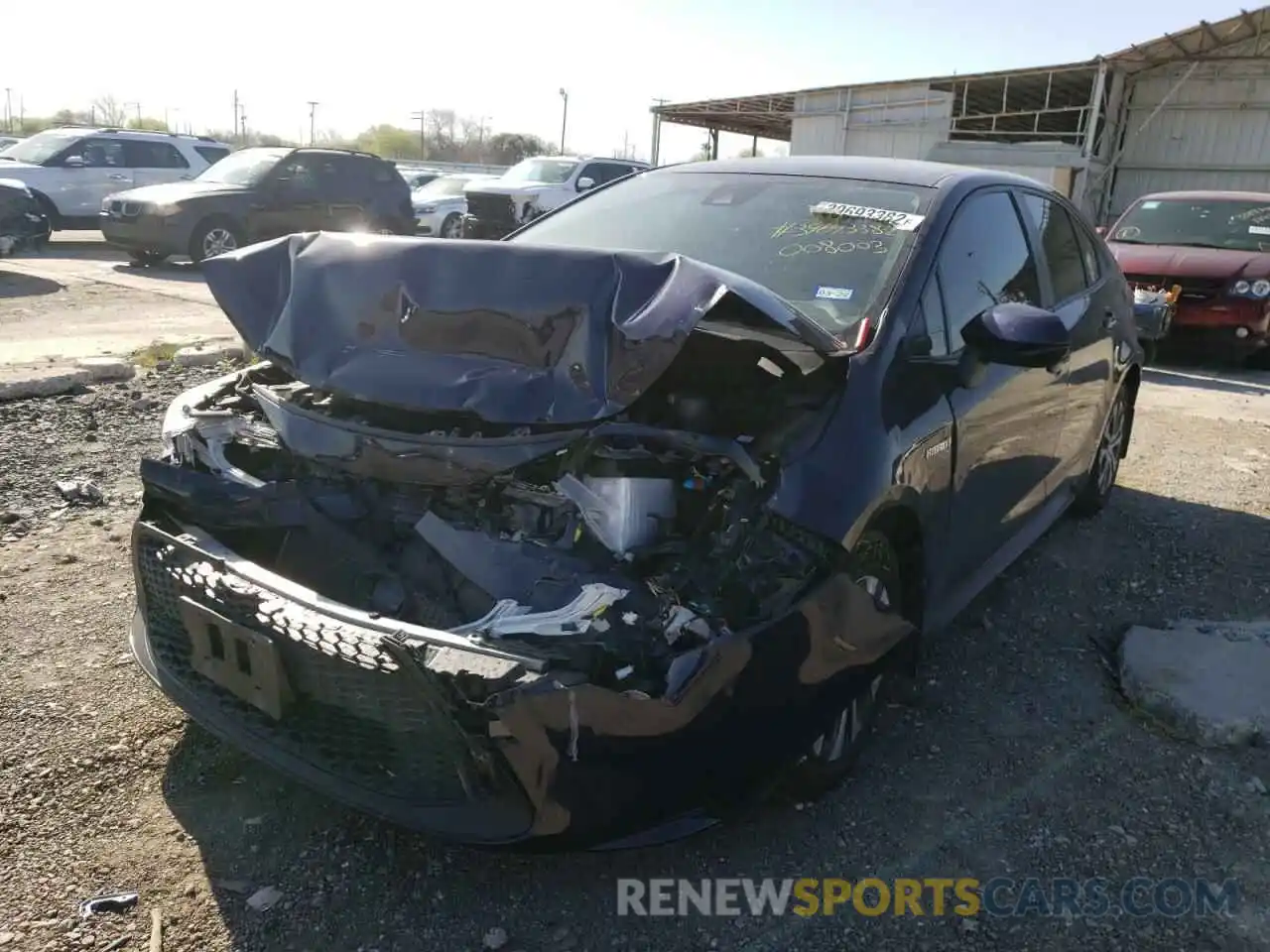 2 Photograph of a damaged car JTDEAMDE0MJ008003 TOYOTA COROLLA 2021