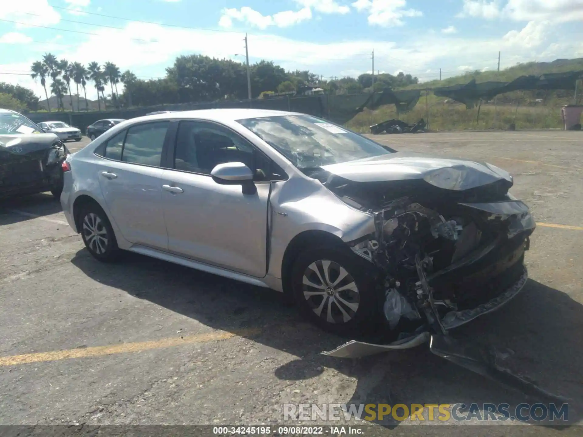 1 Photograph of a damaged car JTDEAMDE0MJ009068 TOYOTA COROLLA 2021