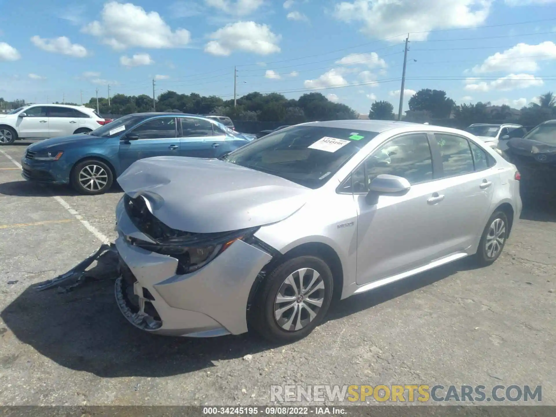 2 Photograph of a damaged car JTDEAMDE0MJ009068 TOYOTA COROLLA 2021