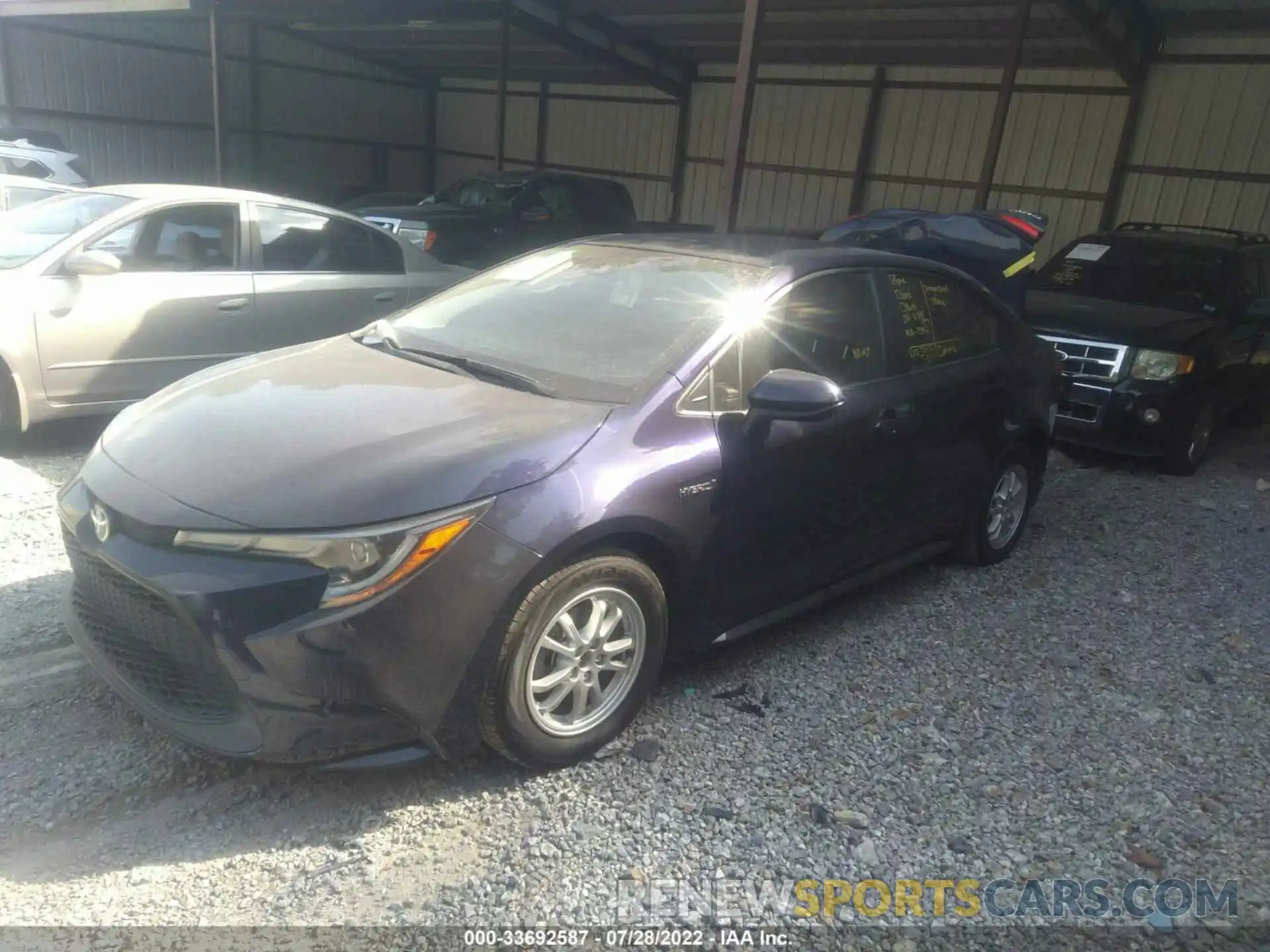 2 Photograph of a damaged car JTDEAMDE0MJ009989 TOYOTA COROLLA 2021